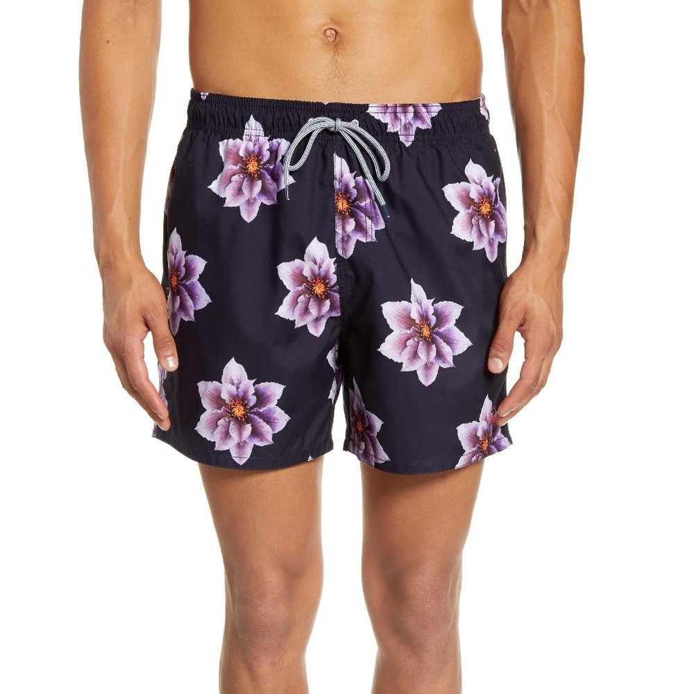 NWT Ted Baker London TANK Floral Shorty Swim Trunks Navy Size 2XL $120 JK258